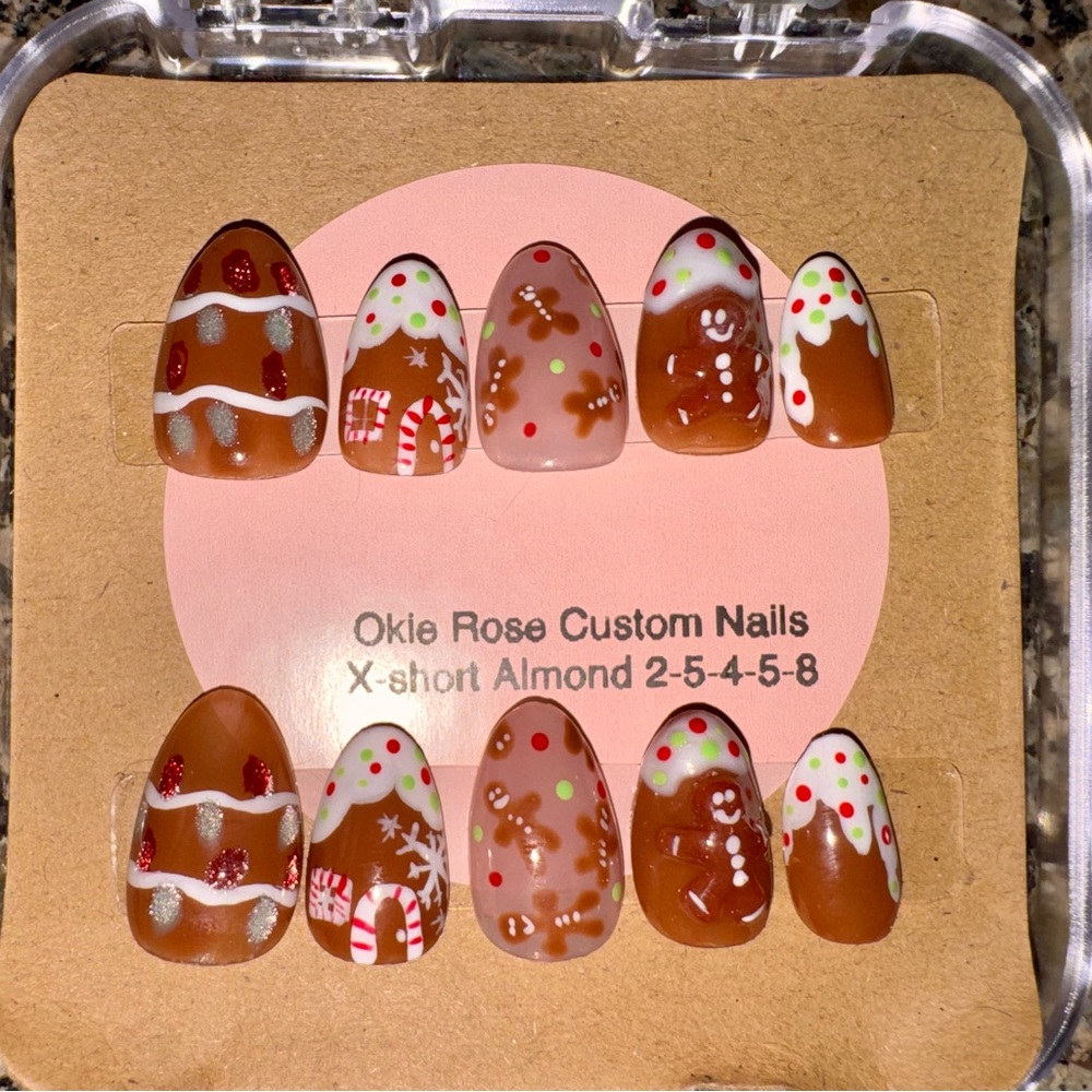 Custom Holiday high end press on nails
